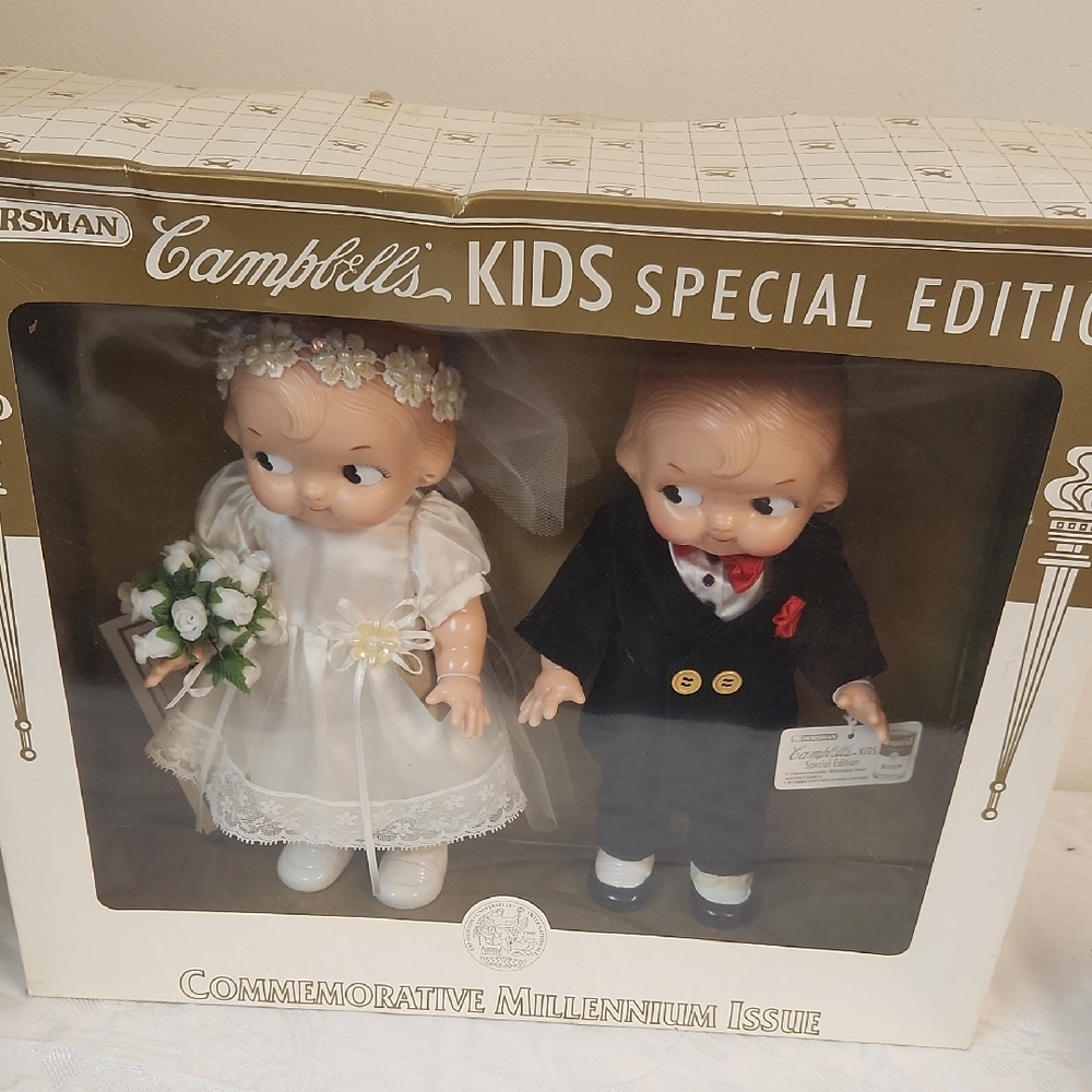 Campbells Kids Special Edition Bride and Groom Horsman Dolls